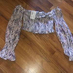 Off the shoulder crop top NWT